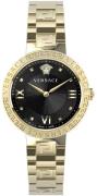 Versace Dameur VE2K00721 Greca Sort/Gul guldtonet stål Ø36 mm