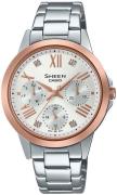 Casio Dameur SHE-3516SG-7AUEF Sheen Sølvfarvet/Stål Ø35 mm