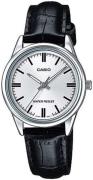 Casio Dameur LTP-V005L-7AUDF Classic Sølvfarvet/Læder Ø28 mm