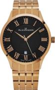 Alexander Herreur A103B-04 Statesman Sort/Rosaguldtonet stål Ø42 mm