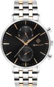 Gant Herreur G121015 Park Hill Sort/Gul guldtonet stål Ø44 mm