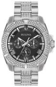 Bulova Herreur 96C126 Sort/Stål Ø44 mm
