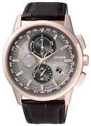 Citizen Herreur AT8113-12H Eco Drive 180 Grå/Læder Ø43 mm