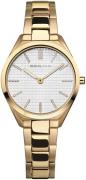 Bering Dameur 17231-734 Ultra Slim Hvid/Gul guldtonet stål Ø31 mm