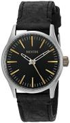 Nixon Herreur A3772222-00 The Sentry Sort/Læder Ø38 mm