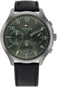 Tommy Hilfiger Herreur 1791856 Asher Grøn/Læder Ø44 mm