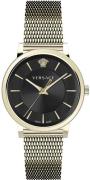 Versace Herreur VE5A00920 V Circle Sort/Gul guldtonet stål Ø42 mm