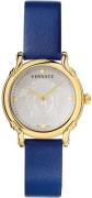 Versace Dameur VEPN00420 Safety Pin Sølvfarvet/Læder Ø34 mm