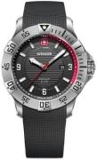 Wenger Herreur 01.0641.138 Seaforce Sort/Gummi Ø43 mm
