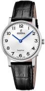 Festina Dameur F20013-5 Swiss Made Hvid/Læder Ø29.3 mm