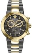 Versace Herreur VEPY01121 Urban Mystique Grå/Guldtonet stål Ø44 mm