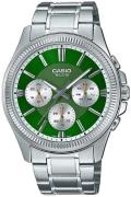 Casio Herreur MTP-1375PD-3AVEF Grøn/Stål Ø42 mm