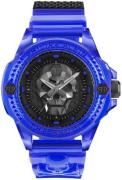 Philipp Plein Herreur PWWAA0323 The Skull Sort/Stål Ø44 mm