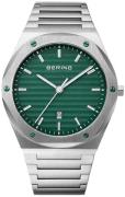 Bering Herreur 19742-708 Classic Grøn/Stål Ø42 mm