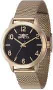Invicta Dameur 47277 Wildflower Sort/Gul guldtonet stål Ø34 mm