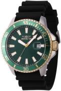 Invicta Herreur 46134 Pro Diver Grøn/Gummi Ø45 mm