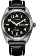Citizen Herreur BM8560-29EE Eco Drive Sort/Læder Ø42 mm