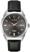 Bulova Herreur 96B422 Sutton Sort/Læder Ø41.5 mm