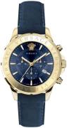 Versace Herreur VEV601423 Signature Blå/Læder Ø44 mm