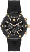 Philipp Plein PWZBA0223 The Hexagon Sort/Gummi Ø42 mm