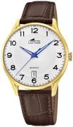 Lotus Herreur 18403/E Classic Hvid/Læder Ø39 mm
