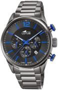 Lotus Herreur 18686/3 Chrono Sort/Stål Ø44 mm