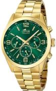 Lotus Herreur 18153/B Classic Grøn/Guldtonet stål Ø43 mm
