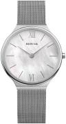 Bering Dameur 18434-000 Ultra Slim Hvid/Stål Ø34 mm