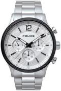 Police Herreur P15302JSTB01M Classic Hvid/Stål Ø44 mm