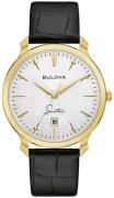 Bulova Herreur 97B204 Sinatra Sølvfarvet/Læder Ø41 mm