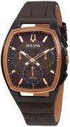 Bulova Herreur 98A264 Curv Brun/Læder
