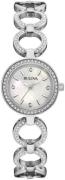 Bulova Dameur 96X137 Crystal Hvid/Stål Ø30 mm