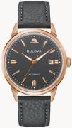 Bulova Herreur 97B206 Sinatra Grå/Læder Ø40 mm