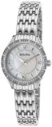 Bulova Dameur 96X133 Crystal Hvid/Stål Ø27 mm