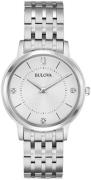 Bulova Dameur 96P188 Diamond Sølvfarvet/Stål Ø34 mm