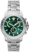 Versace Herreur VE2E00821 V Chrono Grøn/Stål Ø45 mm