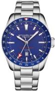 Stührling Original Herreur 4017.2 Voyager GMT Blå/Stål Ø42 mm