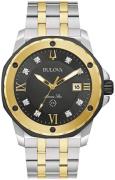 Bulova Herreur 98D175 Marine Star Sort/Gul guldtonet stål Ø44 mm