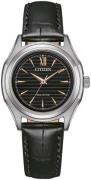 Citizen Dameur FE2110-14E Eco Drive Sort/Læder Ø32 mm