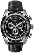 Versace Herreur VEDB00118 V Ray Chrono Sort/Læder Ø44 mm