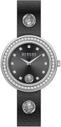 Versus by Versace Dameur VSPCG1121 Carnaby Street Sort/Læder Ø39 mm