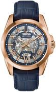 Bulova Herreur 97A161 Sutton Skeletskåret/Læder Ø43 mm