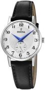 Festina Dameur F20570-1 Retro Sølvfarvet/Læder Ø29 mm