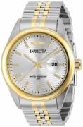 Invicta Herreur 38419 Aviator Sølvfarvet/Gul guldtonet stål Ø43 mm