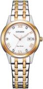 Citizen Dameur FE1246-85A Elegance Hvid/Rosaguldtonet stål Ø29.4 mm