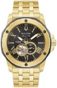 Bulova Herreur 98A273 Marine Star Sort/Guldtonet stål Ø45 mm