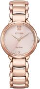 Citizen Dameur EM0922-81X Elegance Rosa guldfarvet/Rosaguldtonet