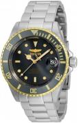 Invicta Herreur 35847 Pro Diver Grå/Stål Ø40 mm