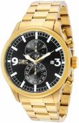Invicta Herreur 36342 Specialty Sort/Gul guldtonet stål Ø48 mm