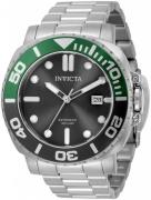 Invicta Herreur 34313 Pro Diver Sort/Stål Ø48 mm